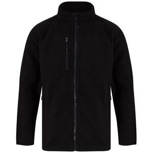 Henbury Unisex Adult Recycled Polyester Fleece Jacket / Black